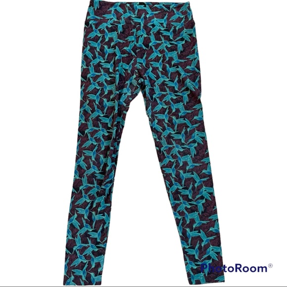 LuLaRoe Hummingbird Leggings One Size - Picture 1 of 8